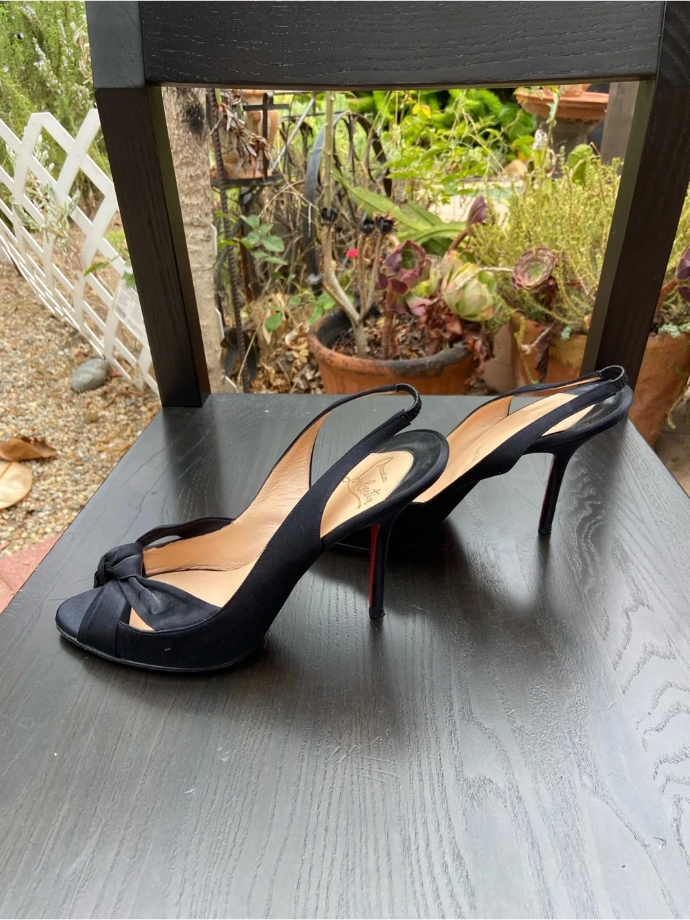 Christian Louboutin Black Suede Pumps with Classic Red Sole